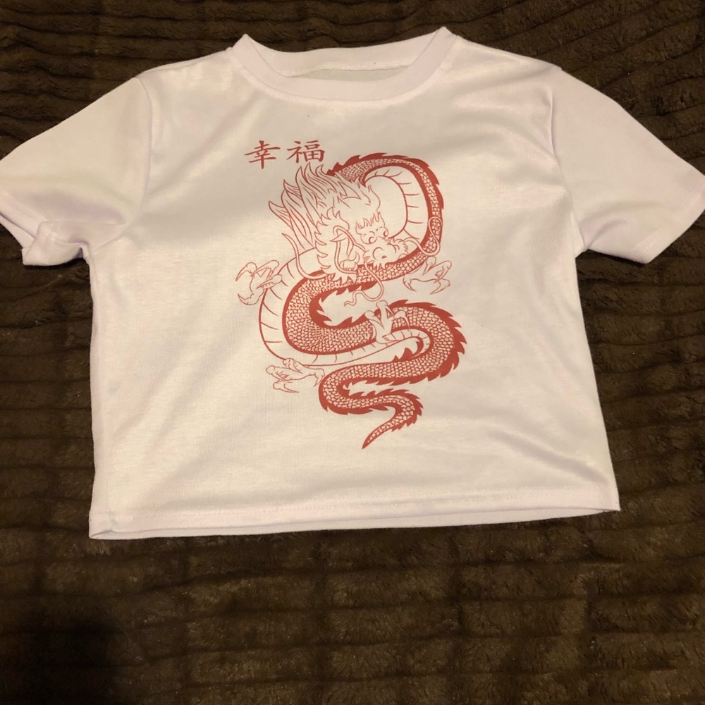 dragon pastel lavender crop top